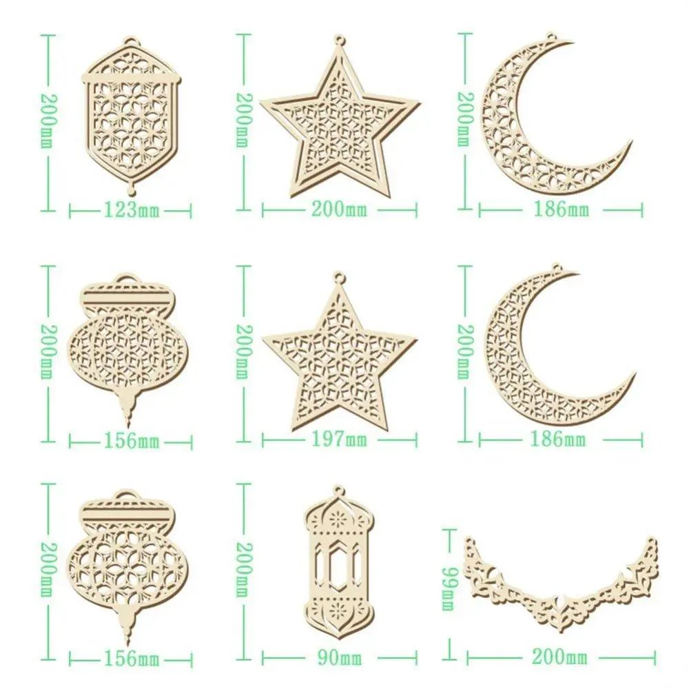 MR020  Wooden Ramadan & Eid Mubarak Decoration - Image 9