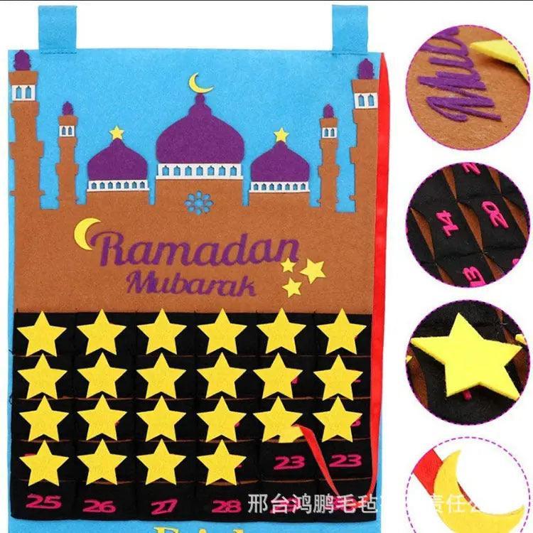 MR044 Calendar Fabric Ramadan Hanging Pendant - Image 4