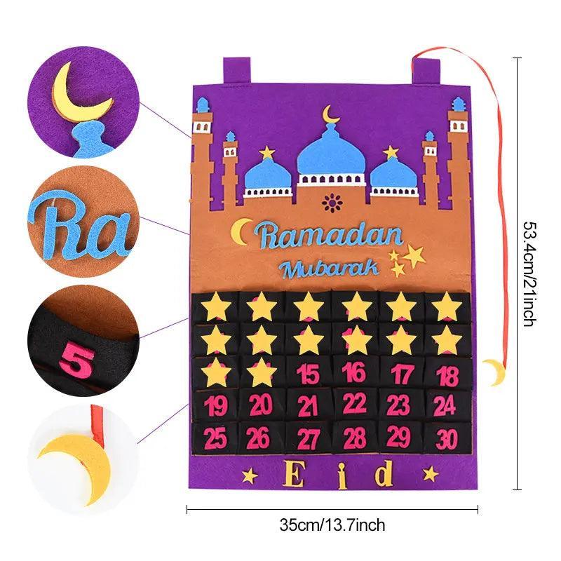 MR044 Calendar Fabric Ramadan Hanging Pendant - Image 5