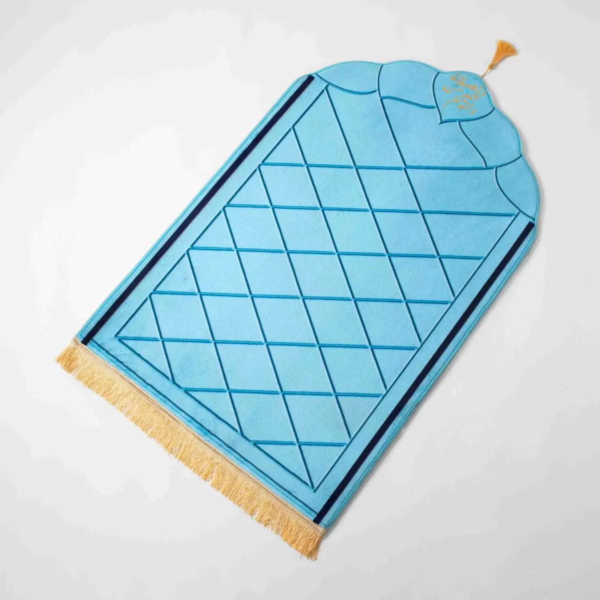 MR054 Thickened Sponge Printed Flannel Tassel Prayer Mat - Image 2