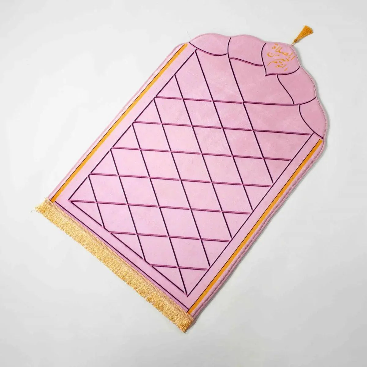 MR054 Thickened Sponge Printed Flannel Tassel Prayer Mat - Image 3