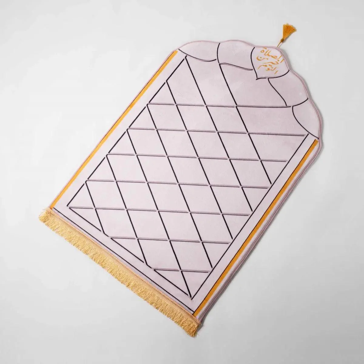 MR054 Thickened Sponge Printed Flannel Tassel Prayer Mat - Image 4