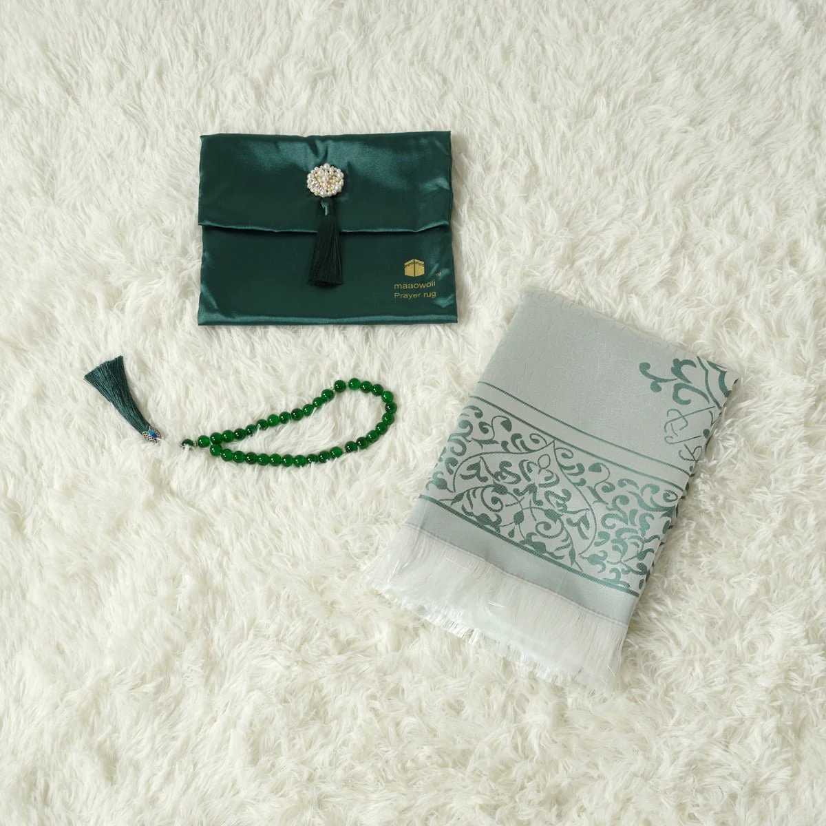 New Luxury Prayer Mat and Tasbeeh Set (MR056) - Image 14