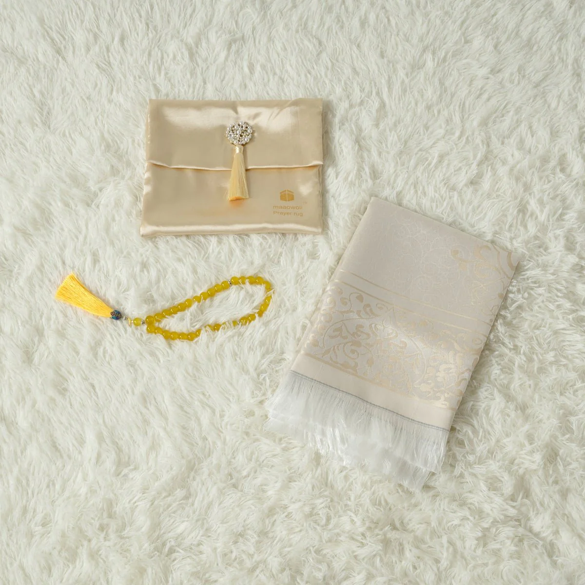 New Luxury Prayer Mat and Tasbeeh Set (MR056) - Image 18
