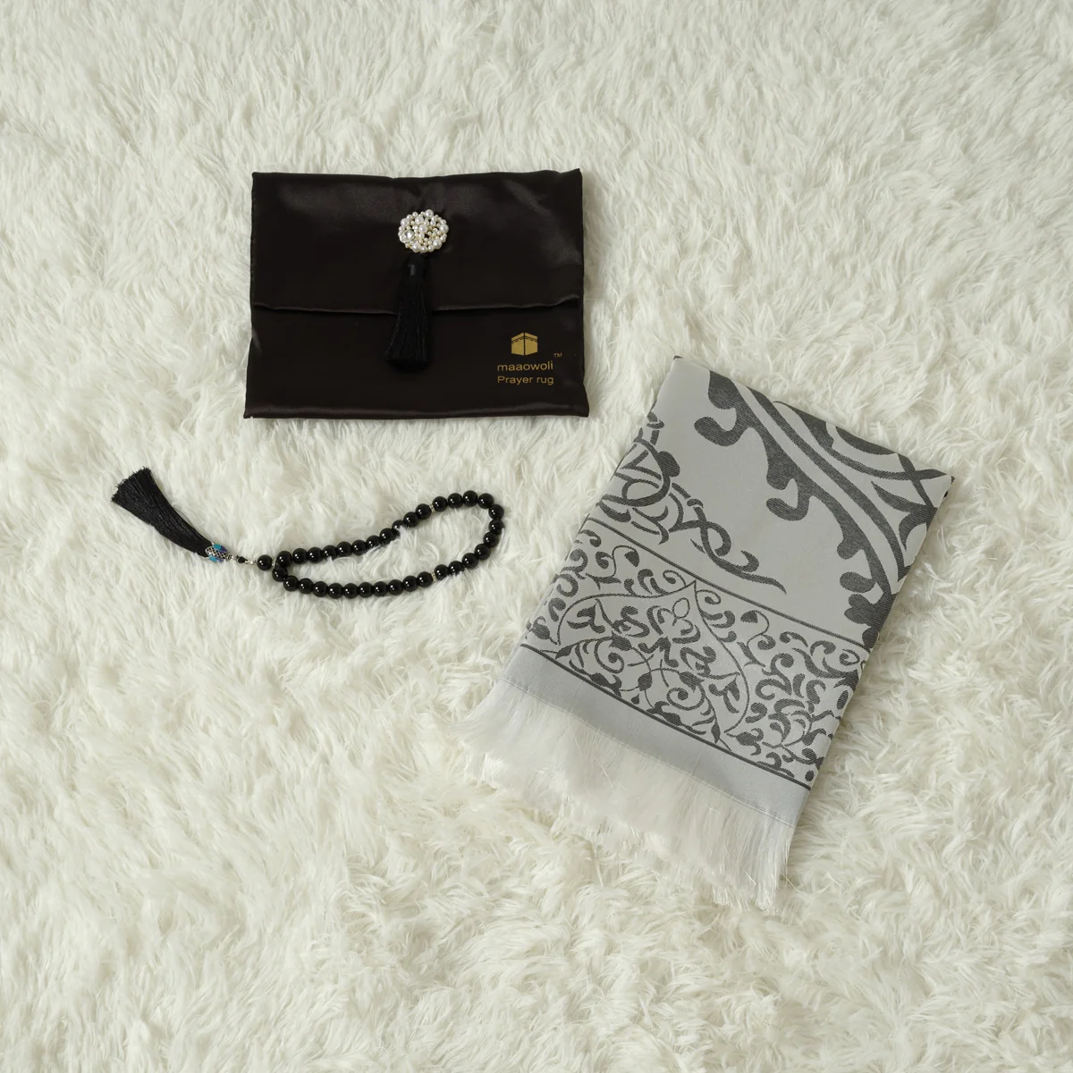 New Luxury Prayer Mat and Tasbeeh Set (MR056) - Image 6