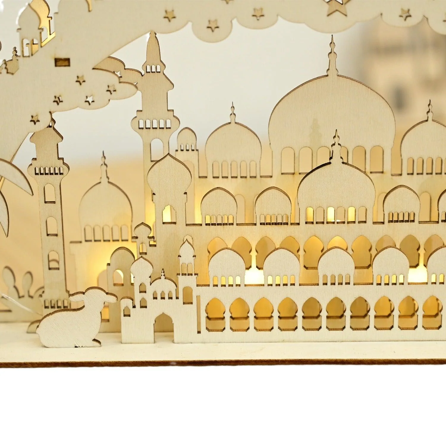 MR058 Wooden LED Atmosphere Decorative Moon Lamp - Image 3