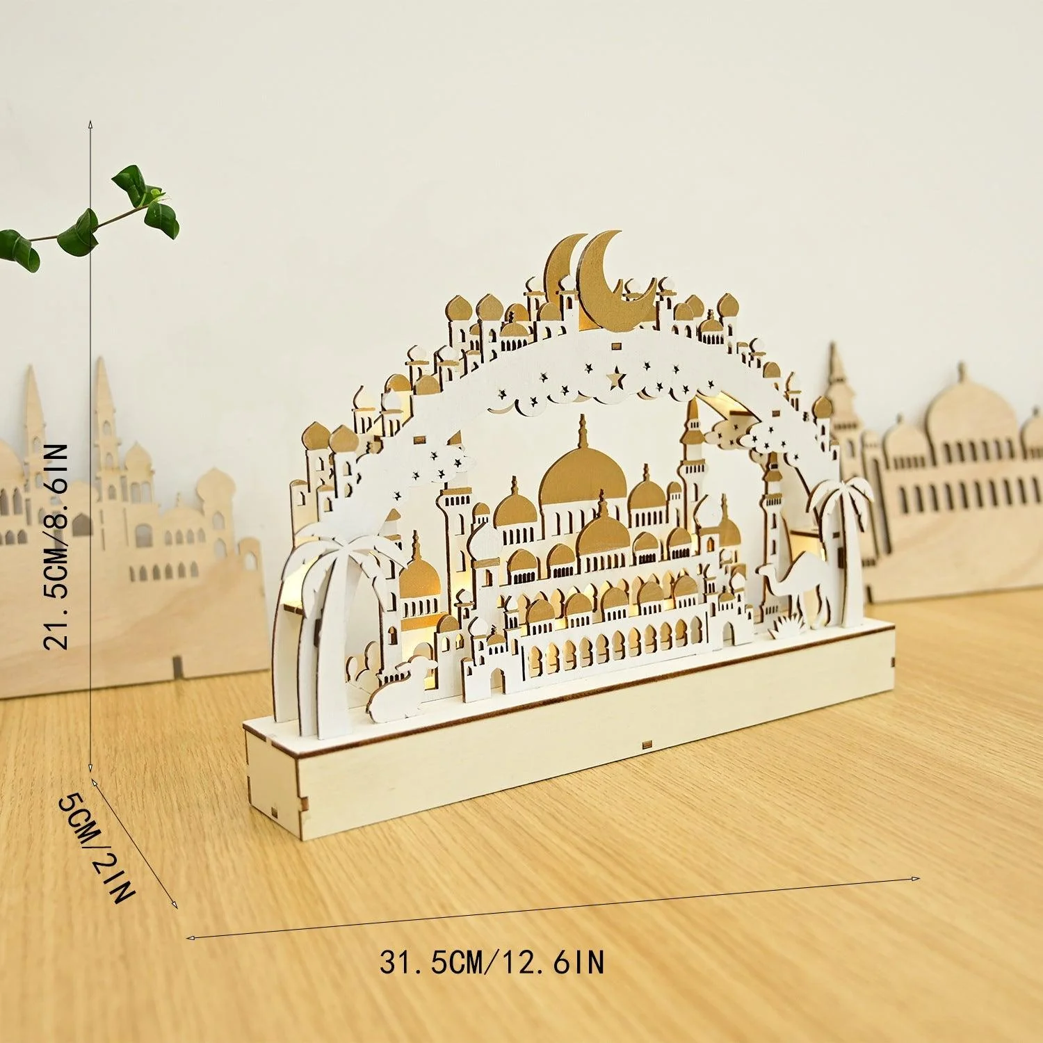 MR058 Wooden LED Atmosphere Decorative Moon Lamp - Image 4