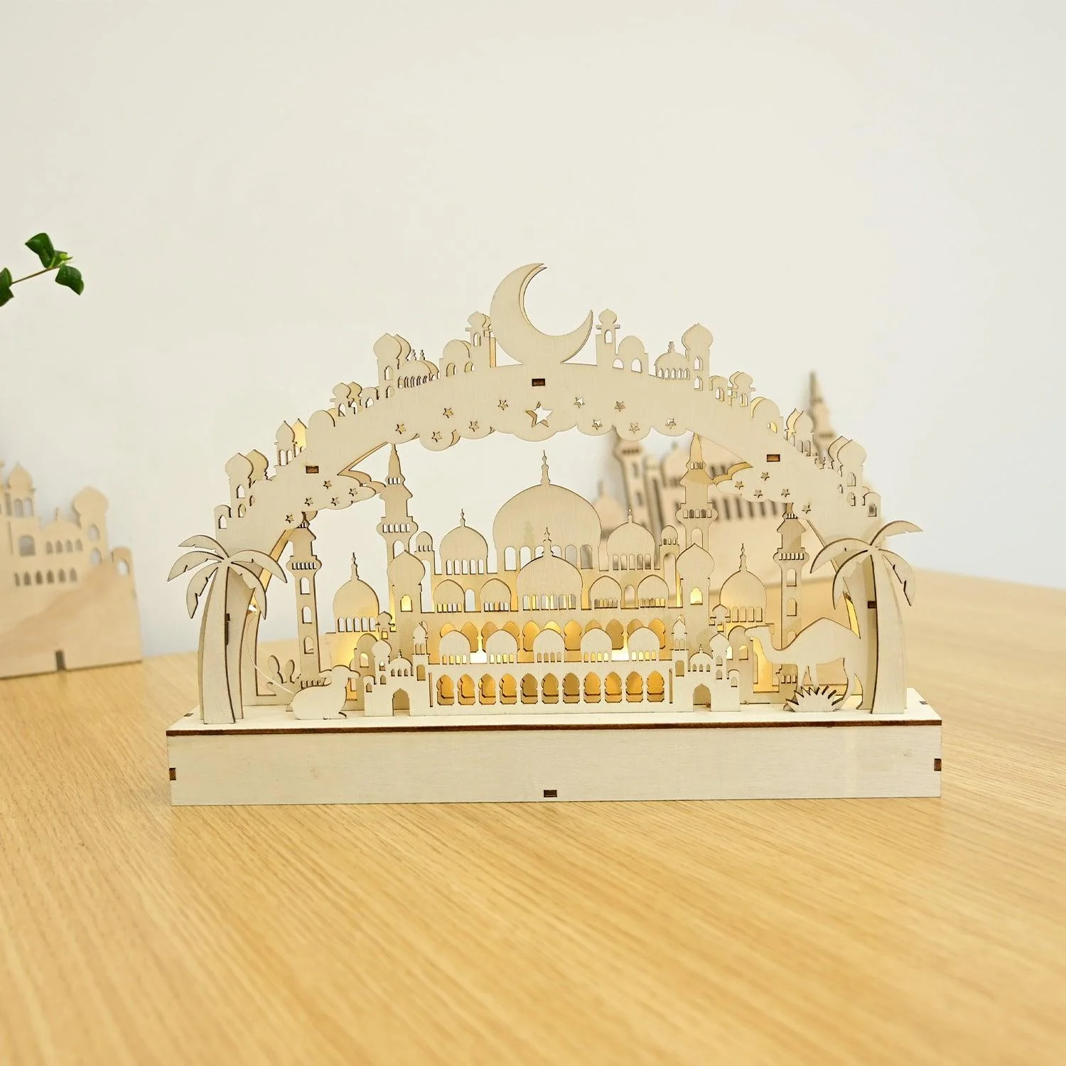 MR058 Wooden LED Atmosphere Decorative Moon Lamp - Image 6