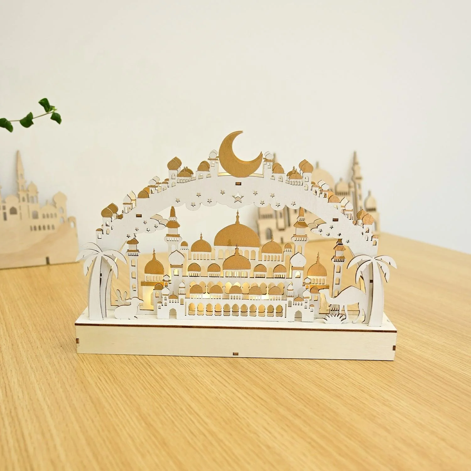 MR058 Wooden LED Atmosphere Decorative Moon Lamp - Image 7