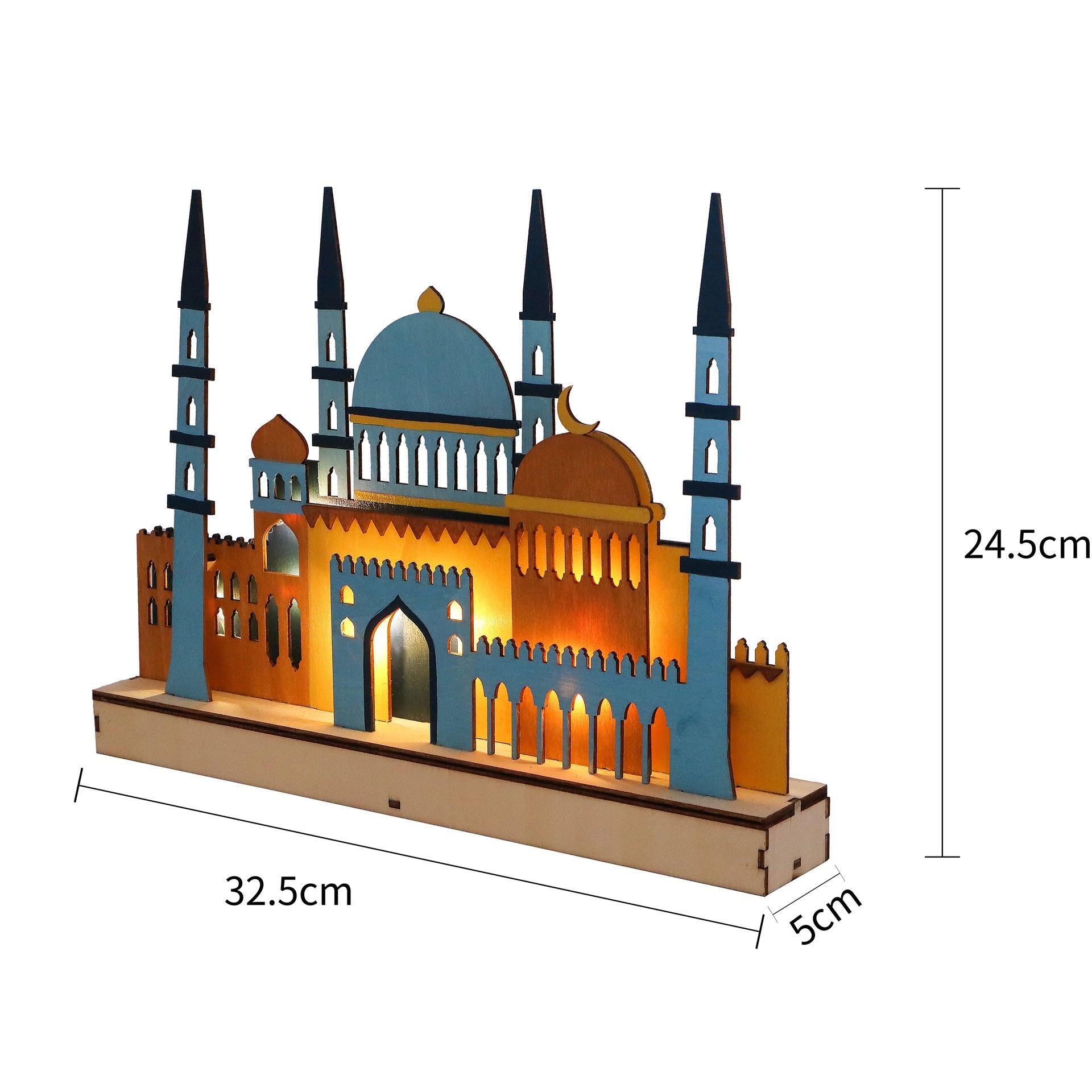 MR059 Wooden LED MASJID Shape Atmosphere Light - Image 2