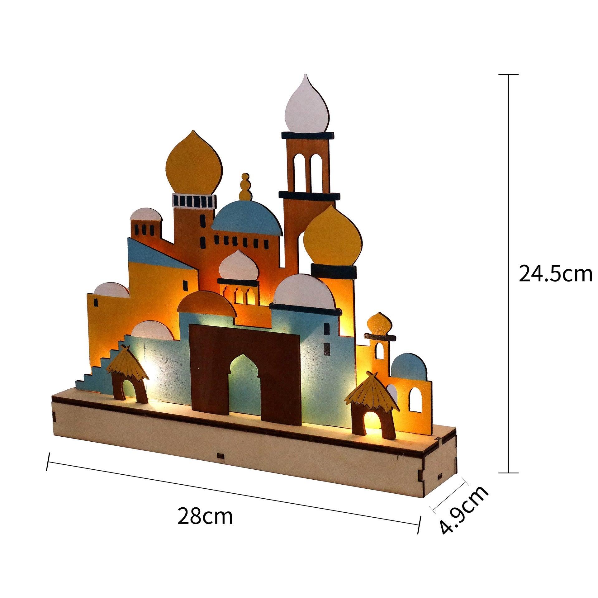 MR059 Wooden LED MASJID Shape Atmosphere Light - Image 3