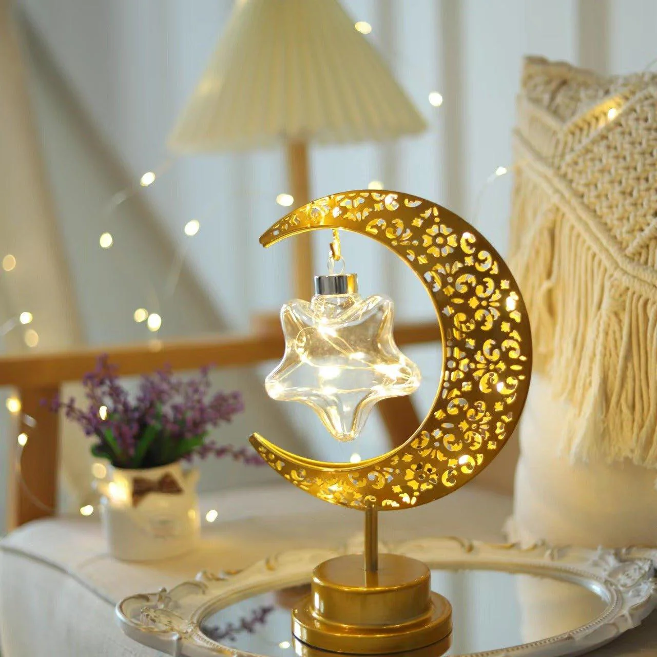 MR060 LED Wrought Iron Moon Lamp - Image 5