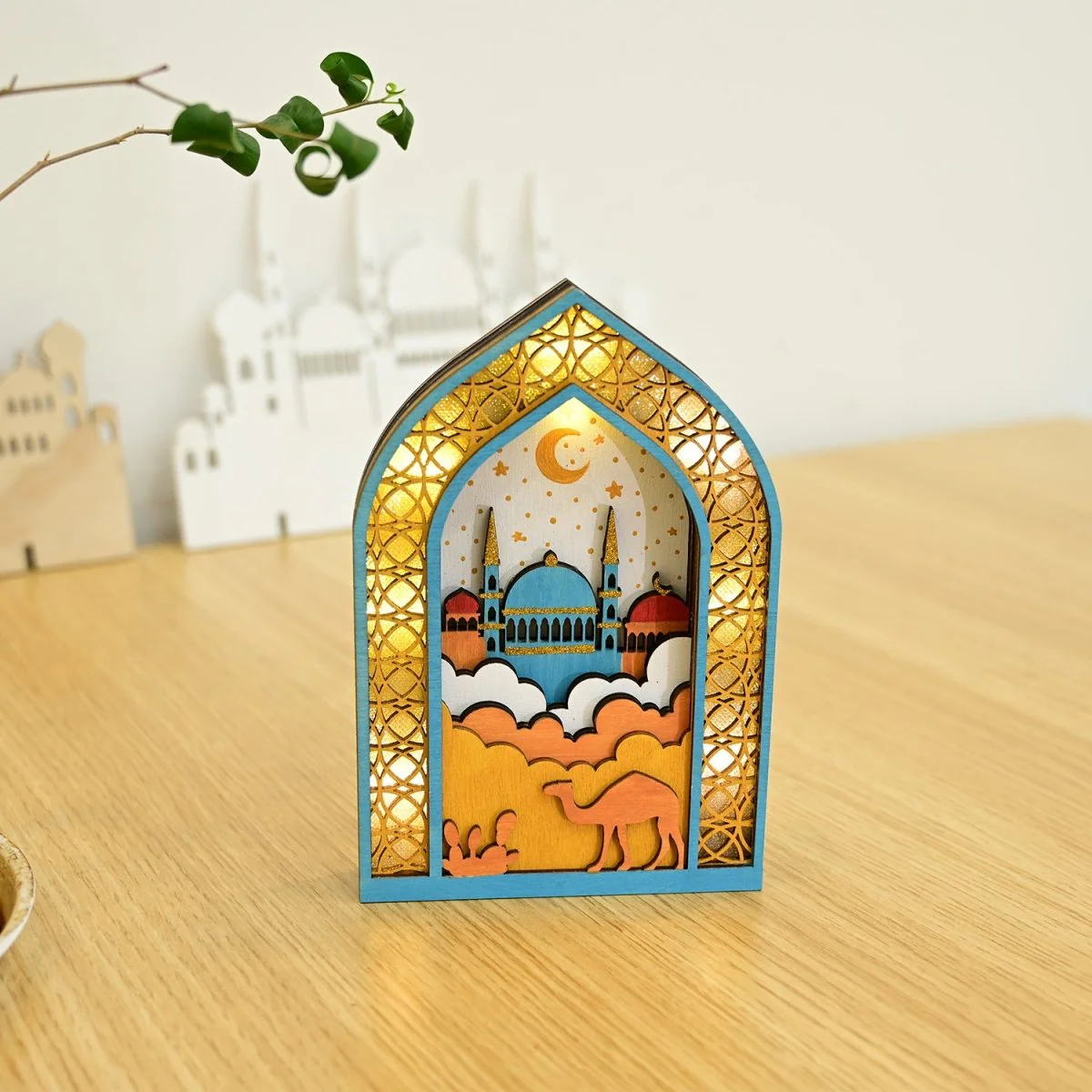 MR064 Wooden Luminous LED Creative Decorations - Image 5