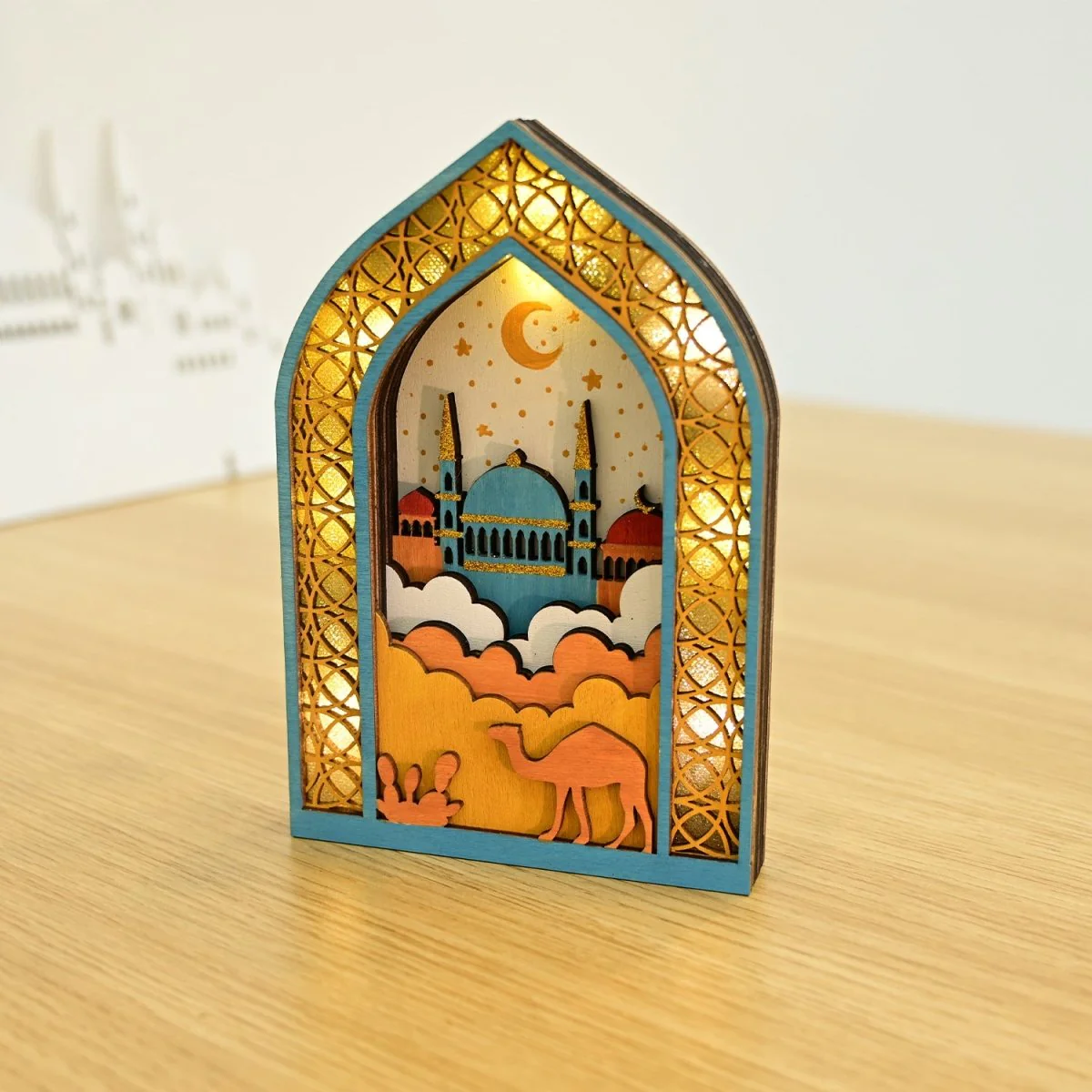 MR064 Wooden Luminous LED Creative Decorations - Image 6