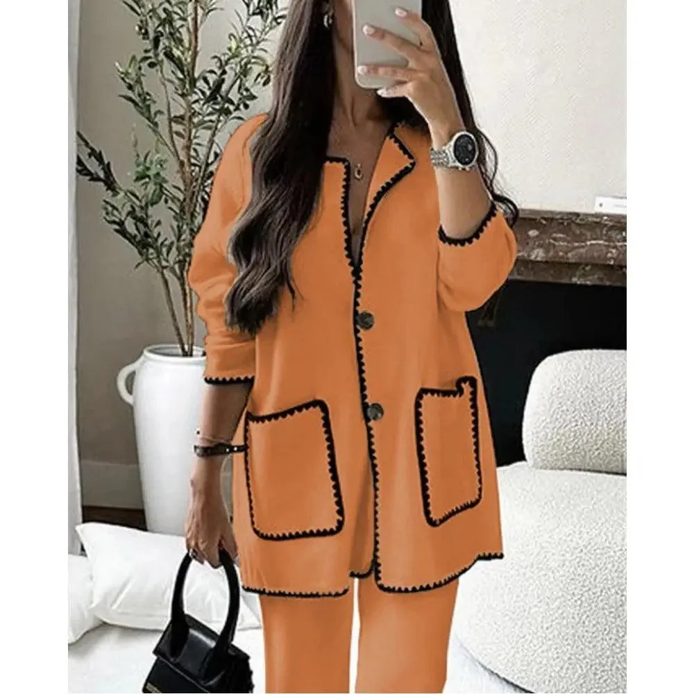MS004  Fall Chunky Knit Cardigan Sweaters Casual Open Front Set - Image 13