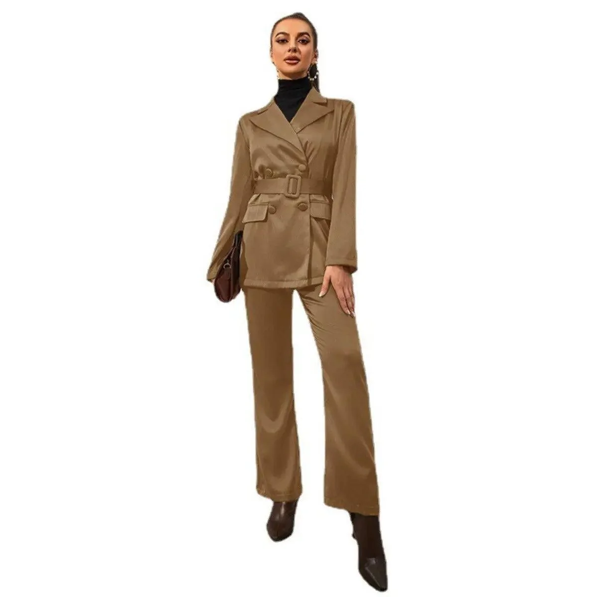 MS012 Formal Four Piece Office Lady Suit Set Work Blazer Jacket Pant - Image 6
