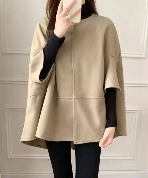Cloak Cape Tweed Coat (MS059) - Image 11