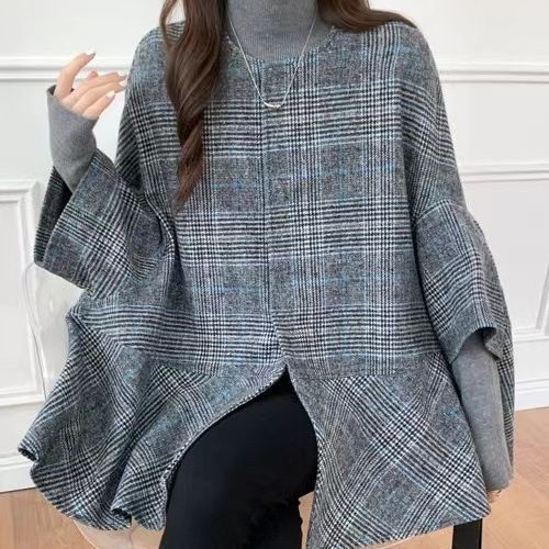 Cloak Cape Tweed Coat (MS059) - Image 2