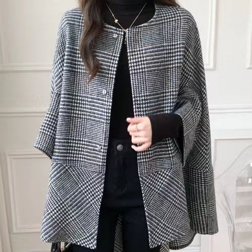 Cloak Cape Tweed Coat (MS059) - Image 3
