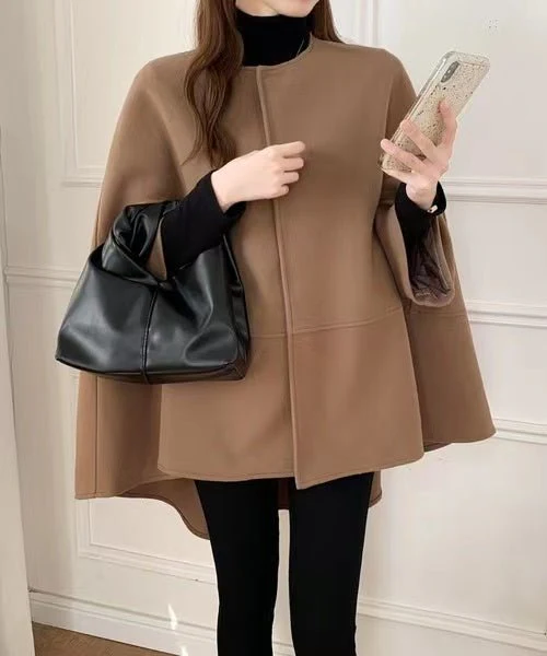 Cloak Cape Tweed Coat (MS059) - Image 5