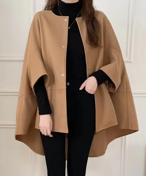 Cloak Cape Tweed Coat (MS059) - Image 7