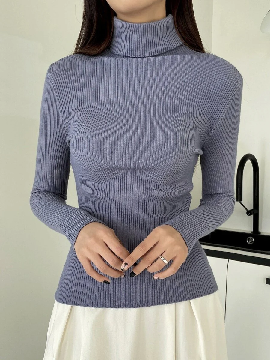 High Neck Pullover Sweater (MS064) - Image 6