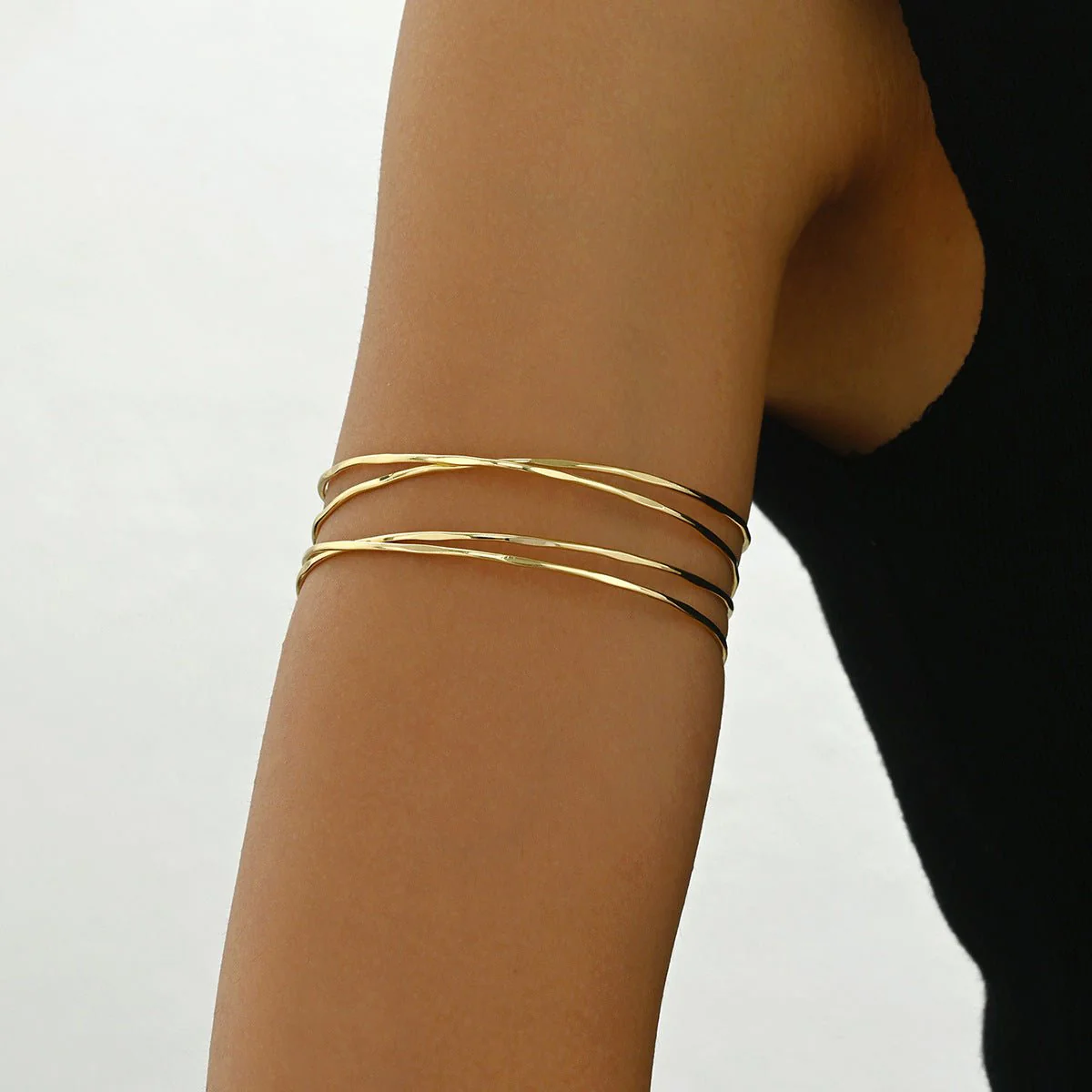 Multi-Layer Geometric Arm Cuff Bracelet (MAC410) - Image 2