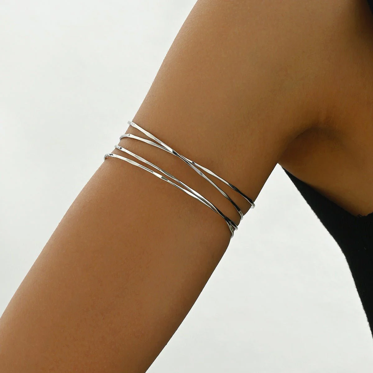 Multi-Layer Geometric Arm Cuff Bracelet (MAC410) - Image 6