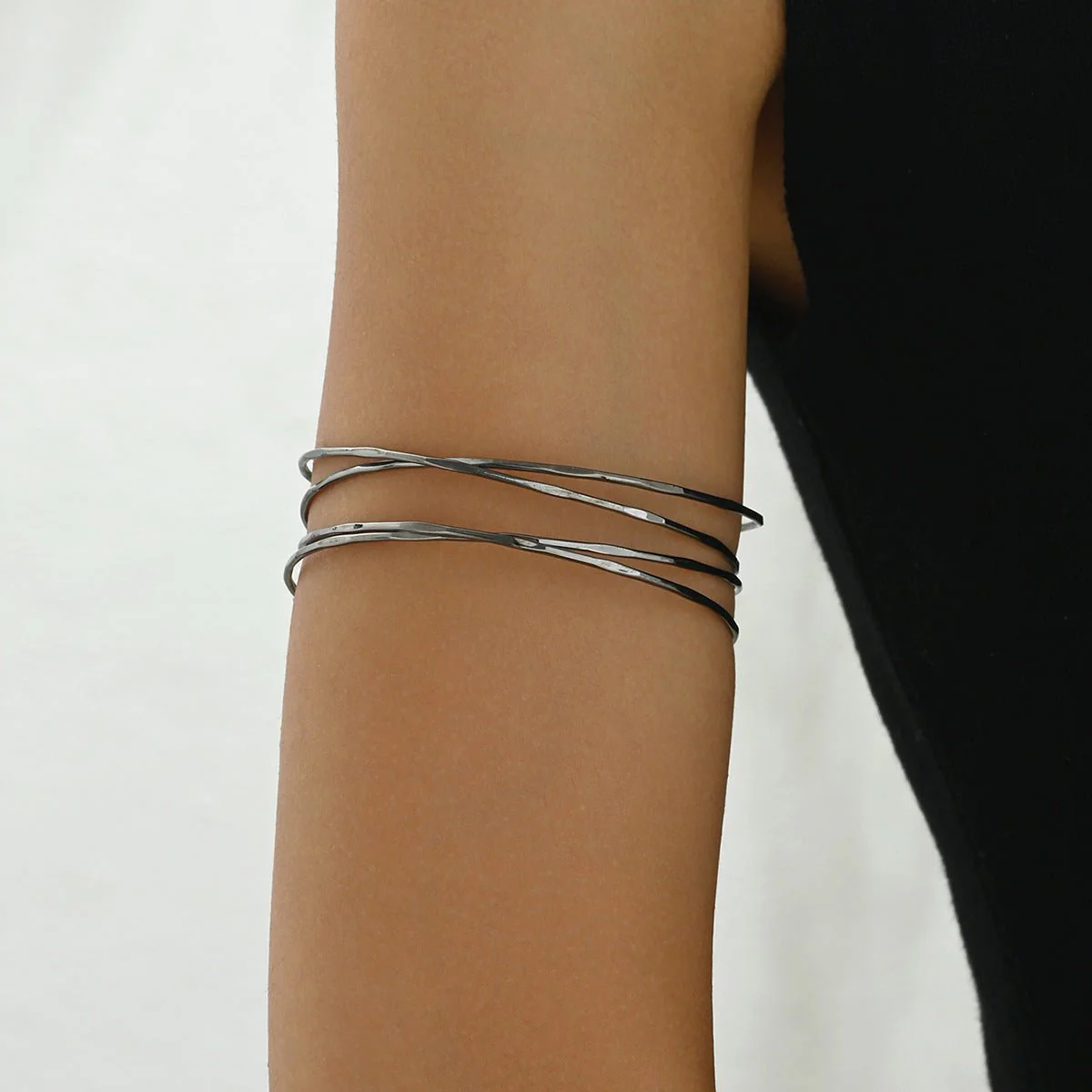 Multi-Layer Geometric Arm Cuff Bracelet (MAC410) - Image 7