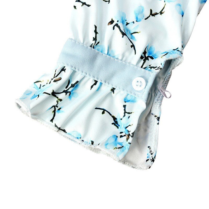 Muslimah Girls Blue Floral Dress & Khimar Set (MKG027) - Image 8