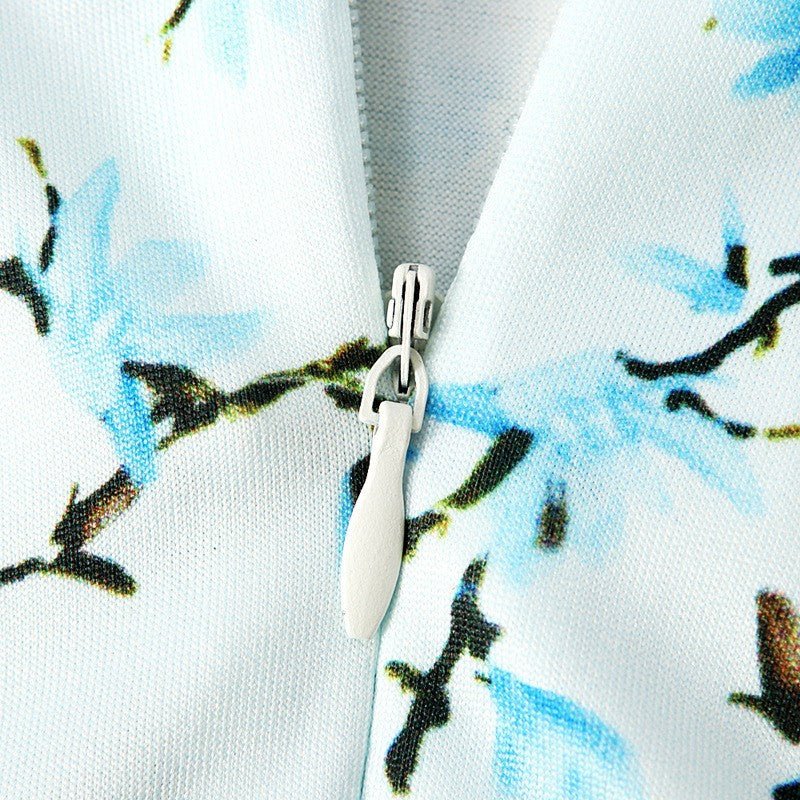 Muslimah Girls Blue Floral Dress & Khimar Set (MKG027) - Image 9