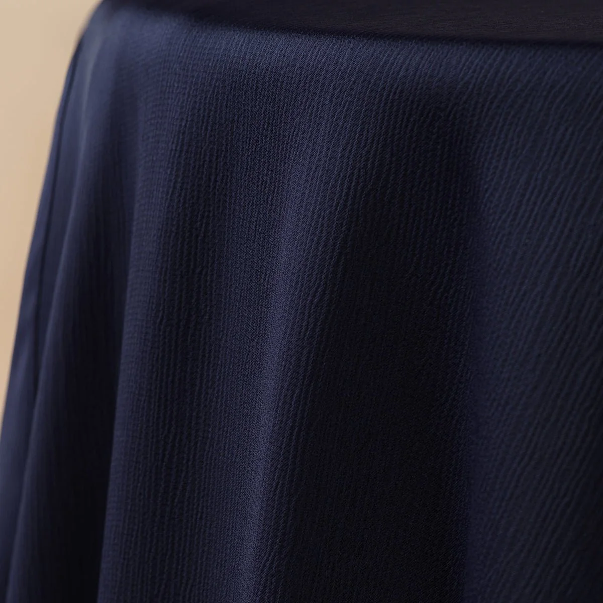 Navy Blue Pleated Abaya Set | Beaded Robe Abaya with Silver Embroidery (MOA168) - Image 9