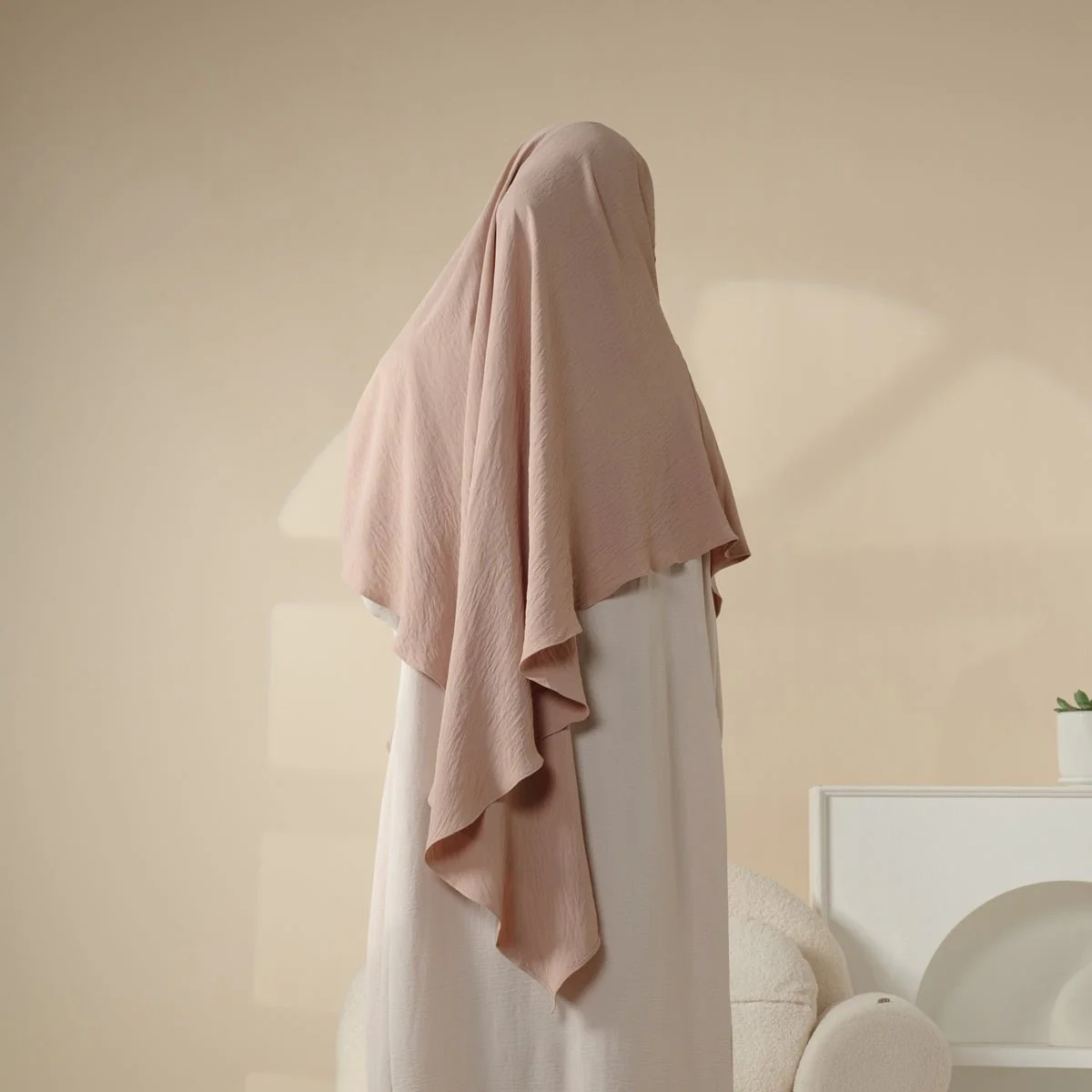New Crepe 1-Layer Khimar | Soft Crepe Material Khimar (MK009) - Image 5