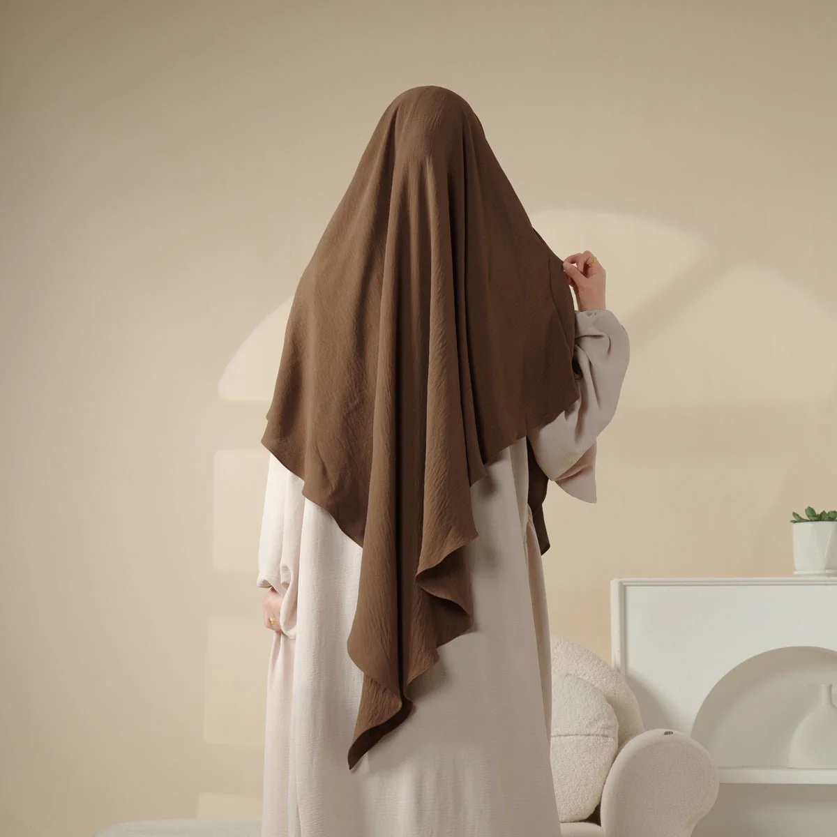 New Crepe 1-Layer Khimar | Soft Crepe Material Khimar (MK009) - Image 7