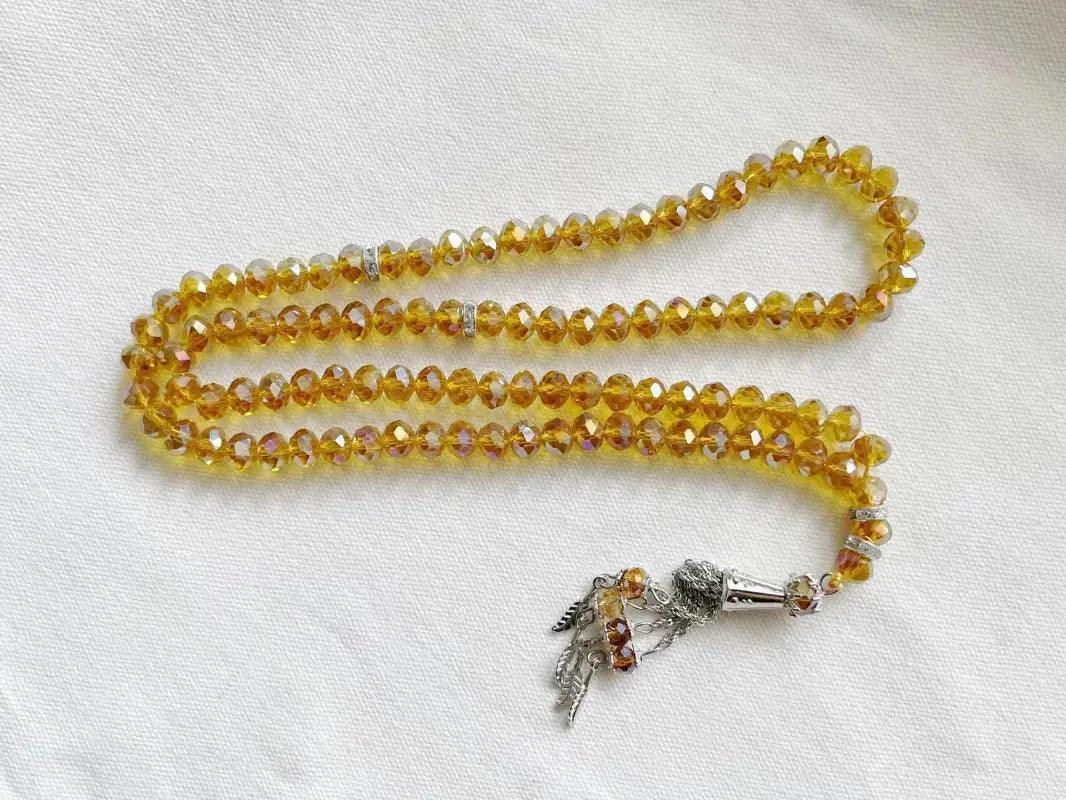 MR039 Crystal Glass Muslim Prayer Tasbeeh, 99pcs beads - Image 10
