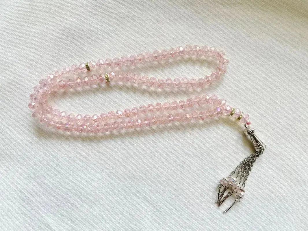 MR039 Crystal Glass Muslim Prayer Tasbeeh, 99pcs beads - Image 11