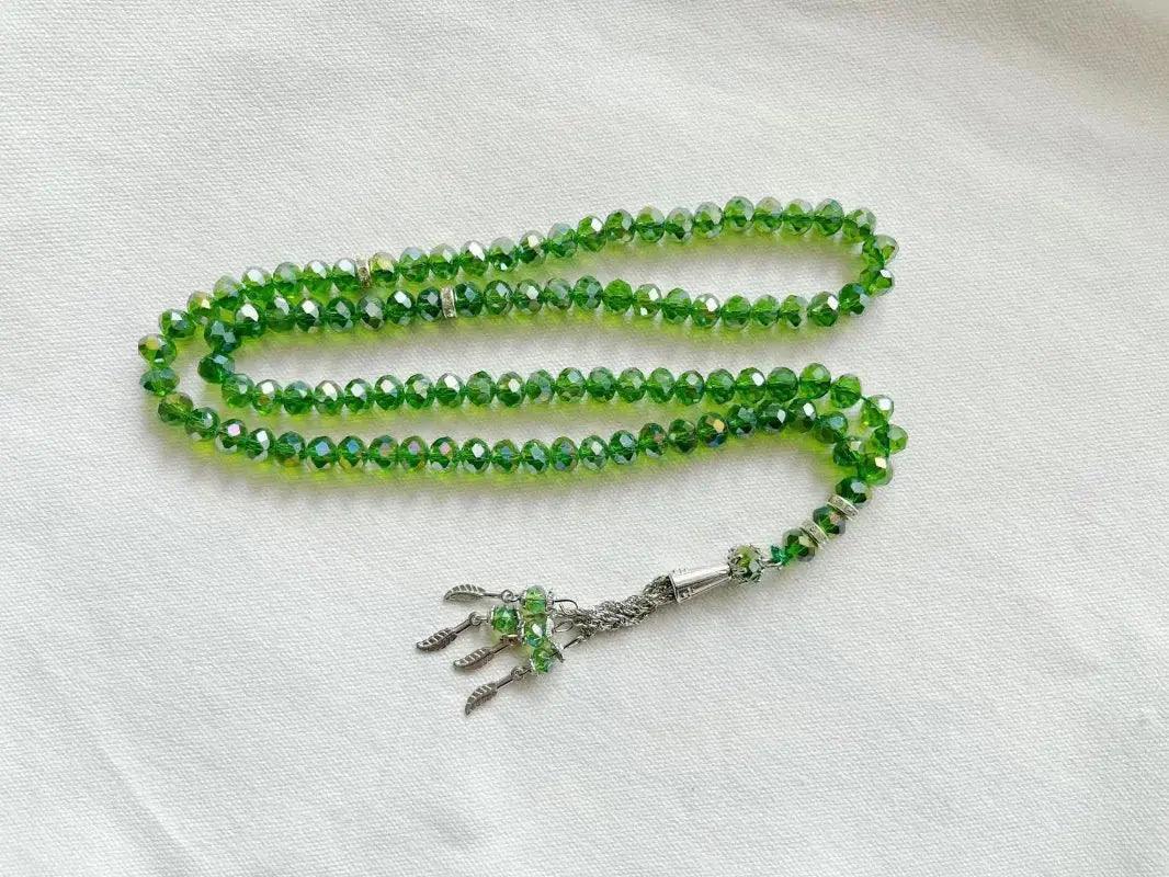 MR039 Crystal Glass Muslim Prayer Tasbeeh, 99pcs beads - Image 12