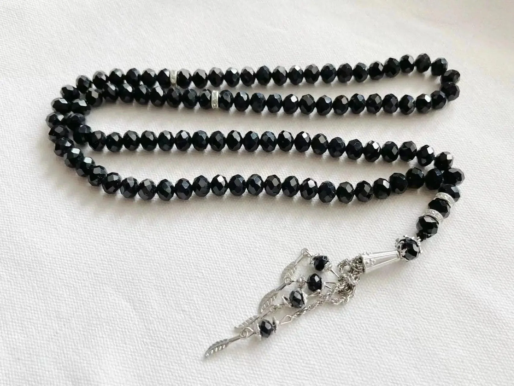 MR039 Crystal Glass Muslim Prayer Tasbeeh, 99pcs beads - Image 23