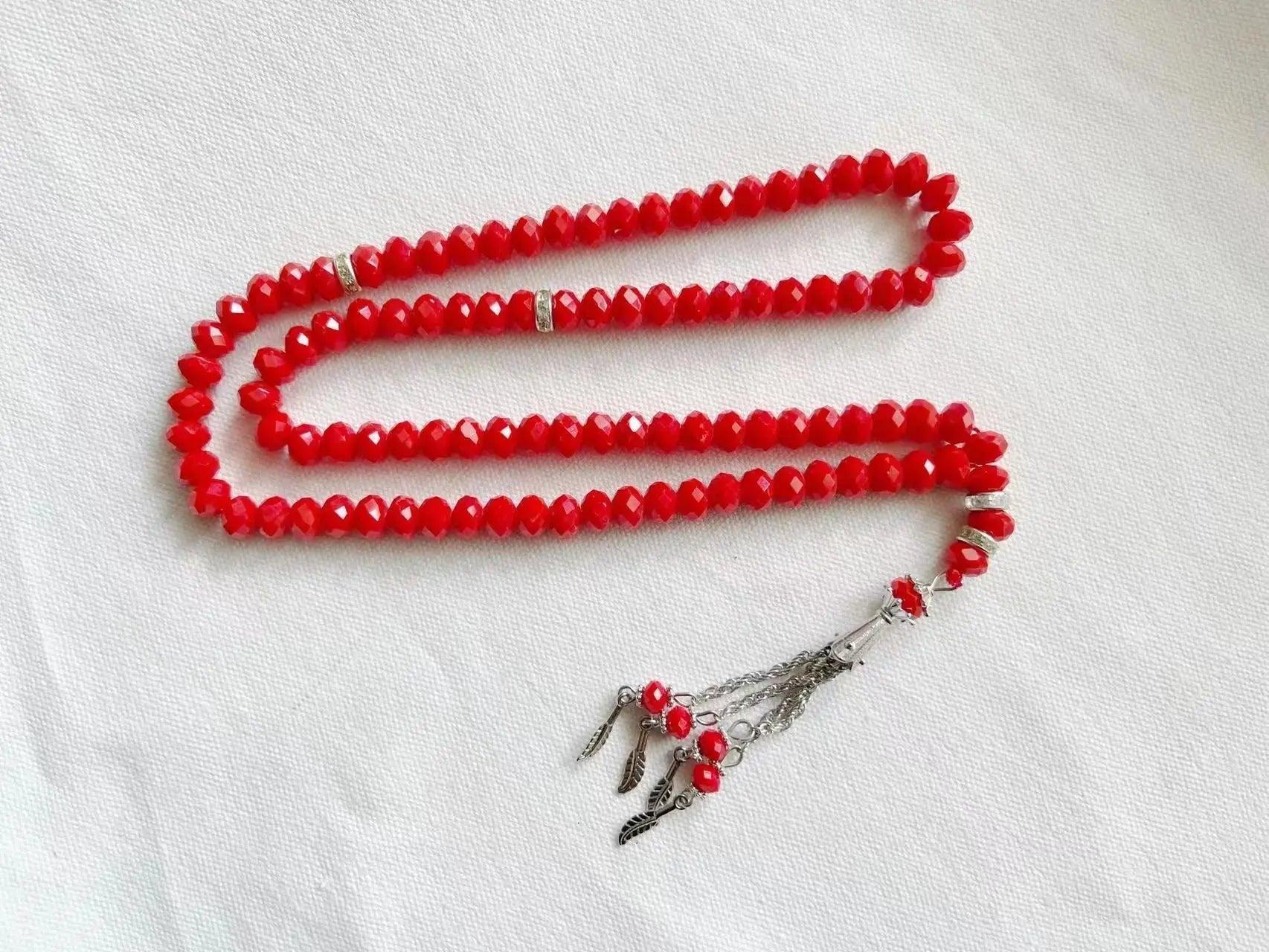 MR039 Crystal Glass Muslim Prayer Tasbeeh, 99pcs beads - Image 27