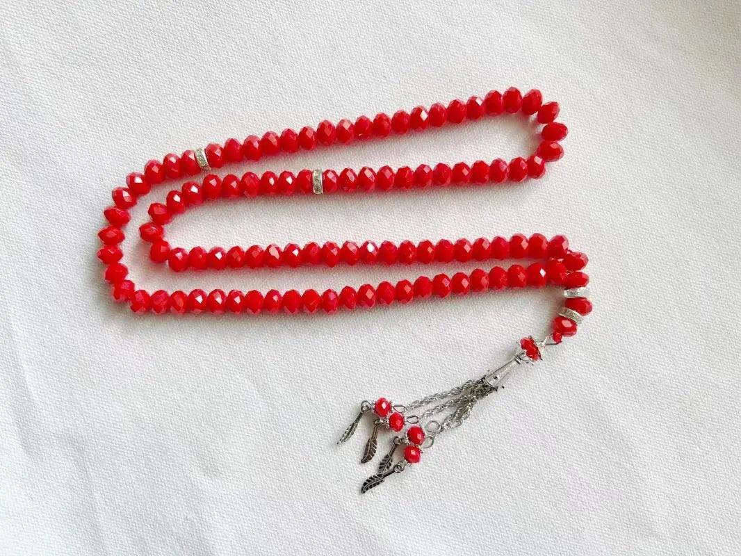 MR039 Crystal Glass Muslim Prayer Tasbeeh, 99pcs beads - Image 3