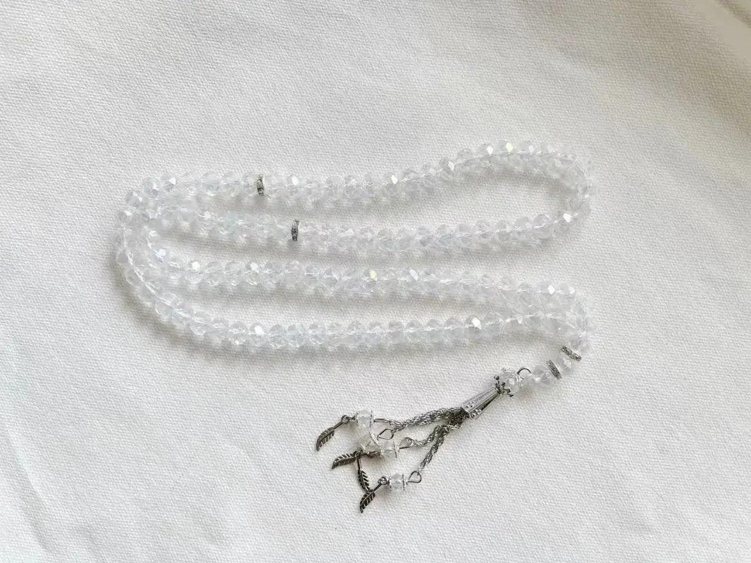 MR039 Crystal Glass Muslim Prayer Tasbeeh, 99pcs beads - Image 7