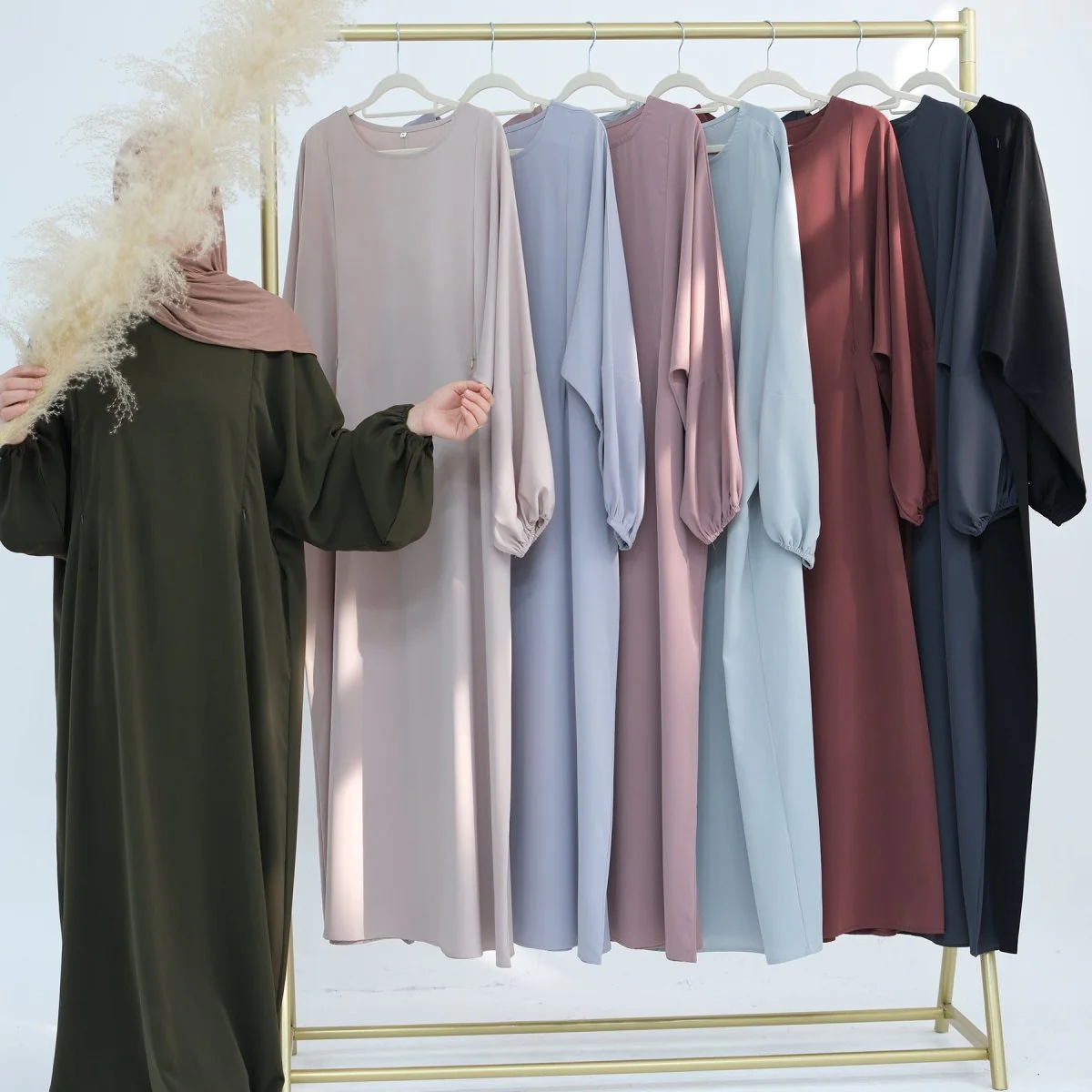 Nida Fabric Nursing Abaya(MA387) - Image 13