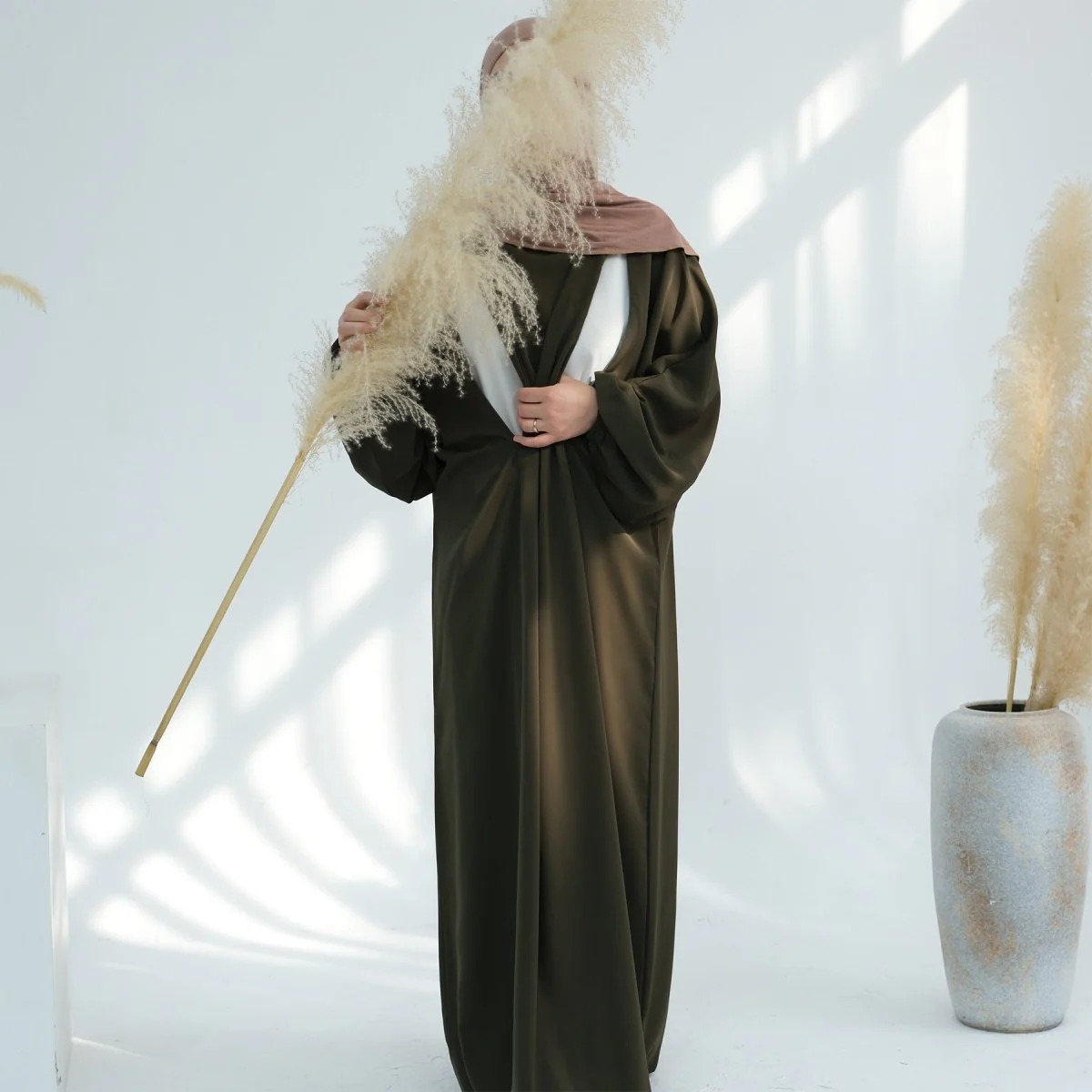 Nida Fabric Nursing Abaya(MA387) - Image 15