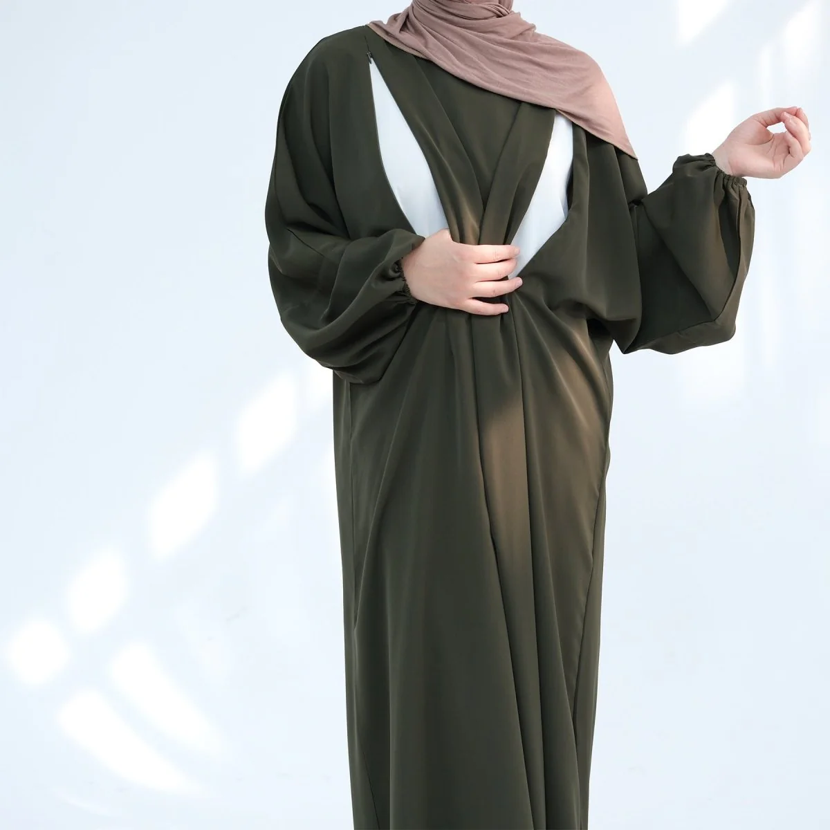 Nida Fabric Nursing Abaya(MA387) - Image 16