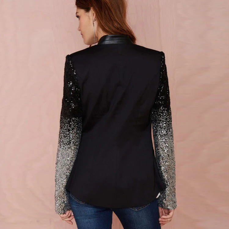 Ombre Sequin Sleeve Blazer(MS242) - Image 3