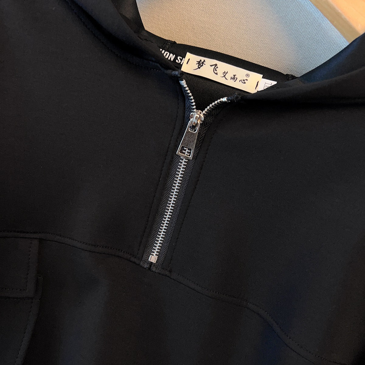 Oversized Half-Zip Hoodie Dress | Plus Size Midi Sweatshirt Dress(MS196) - Image 9