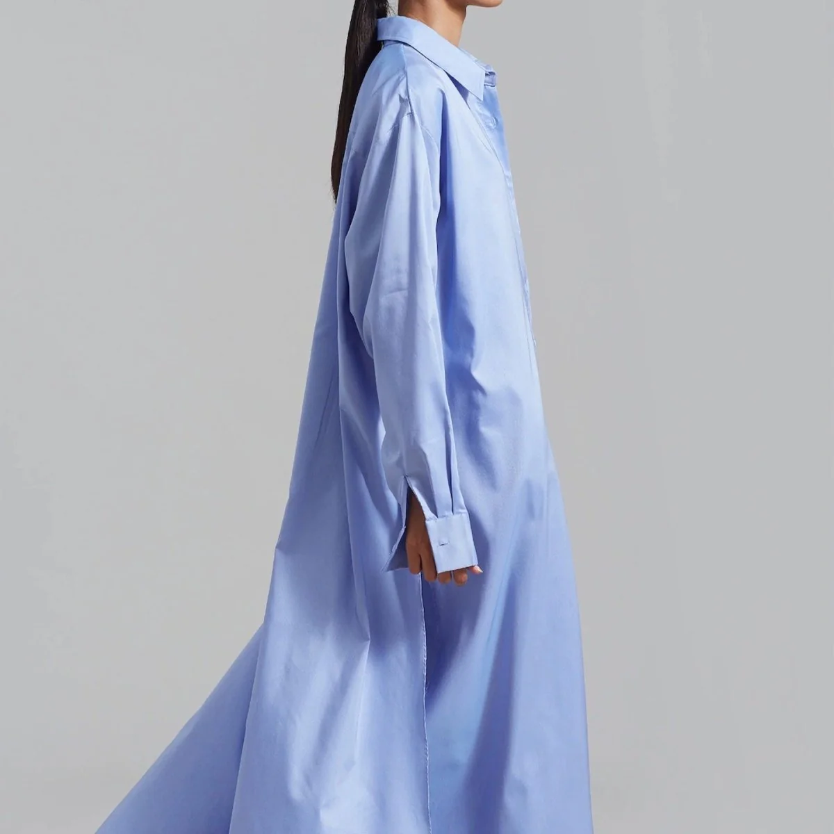 Oversized Shirt Dress with Side Slits(MS332) - Image 18