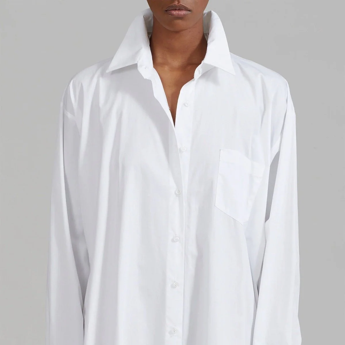 Oversized Shirt Dress with Side Slits(MS332) - Image 22