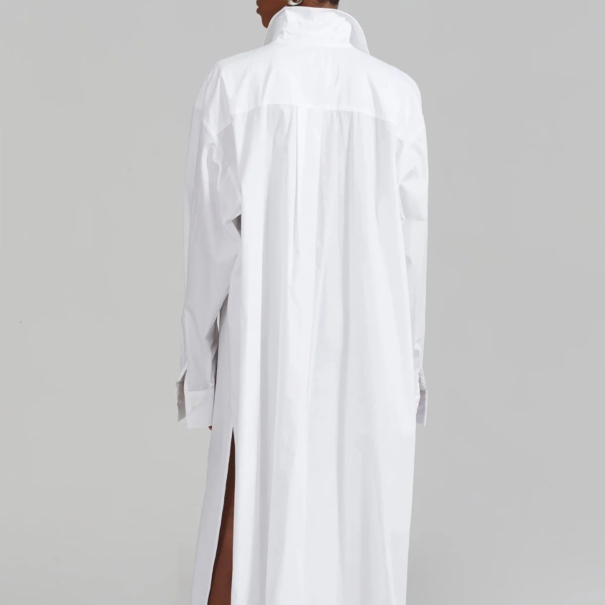 Oversized Shirt Dress with Side Slits(MS332) - Image 27