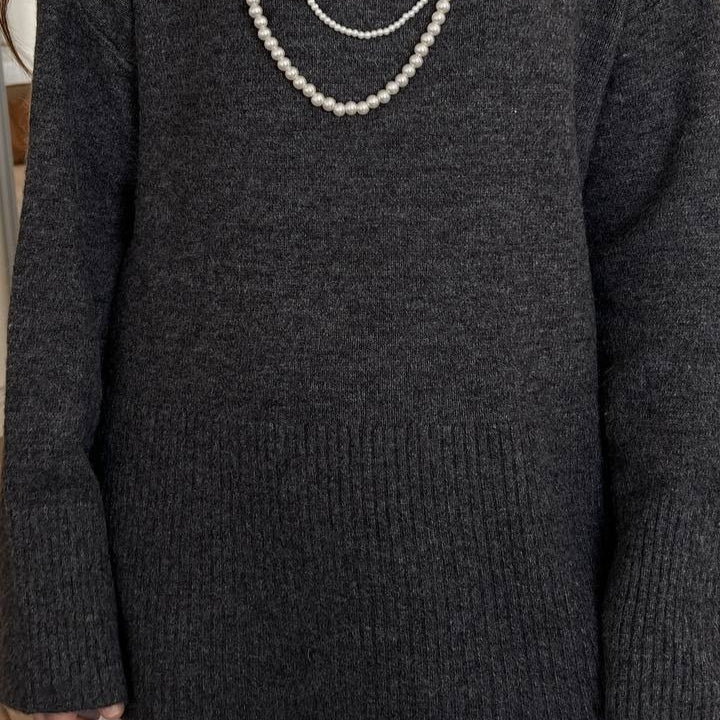 Oversized Turtleneck Sweater with Side Slits(MS251) - Image 13
